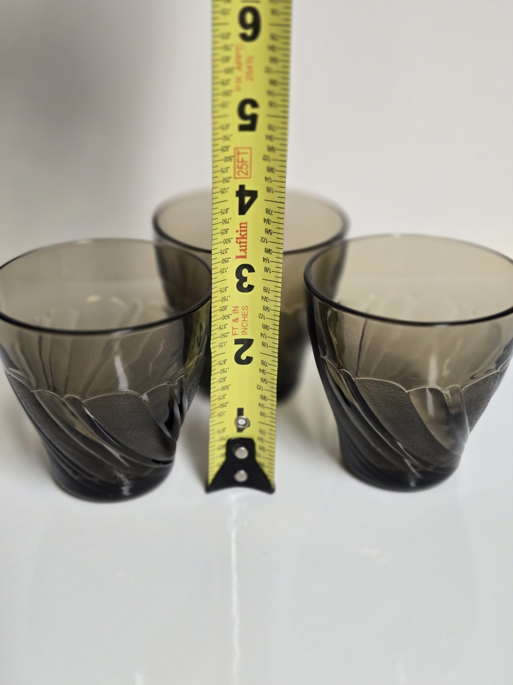 Smoked Vereco Glass 1970s Juice Glassed, Set of 3